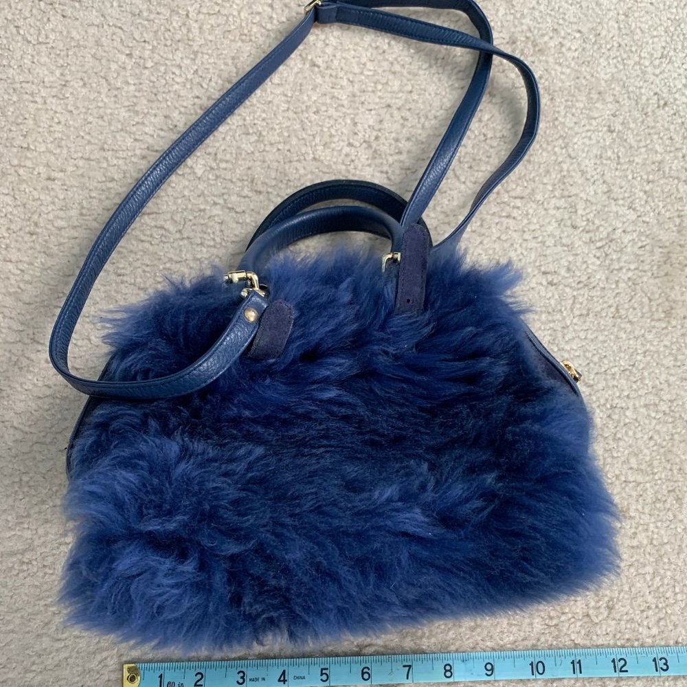 Fabulous Blue Fur Lisa Conte Purse/Handbag